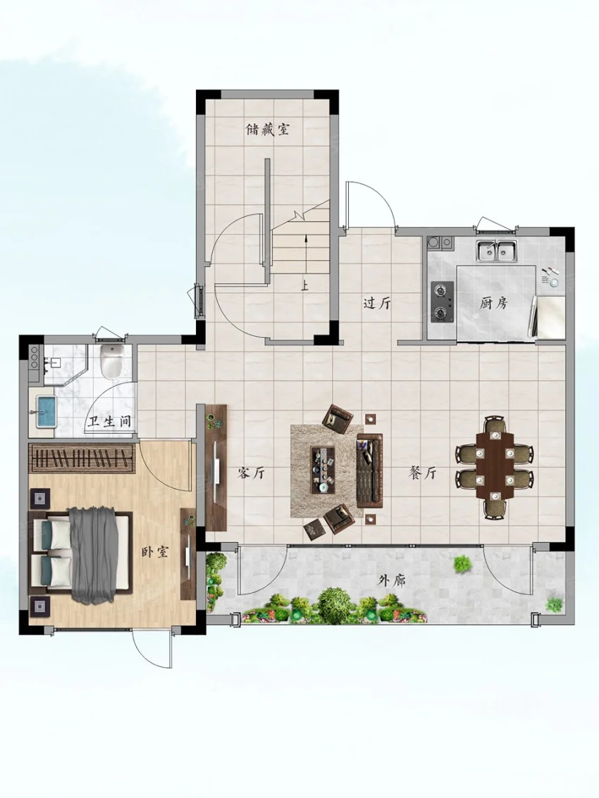建面约155㎡户型